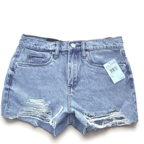 Blank NYC Nordstrom Barrow Vintage Inspired Distressed Acid Wash Cutoff Shorts - Picture 2 of 9